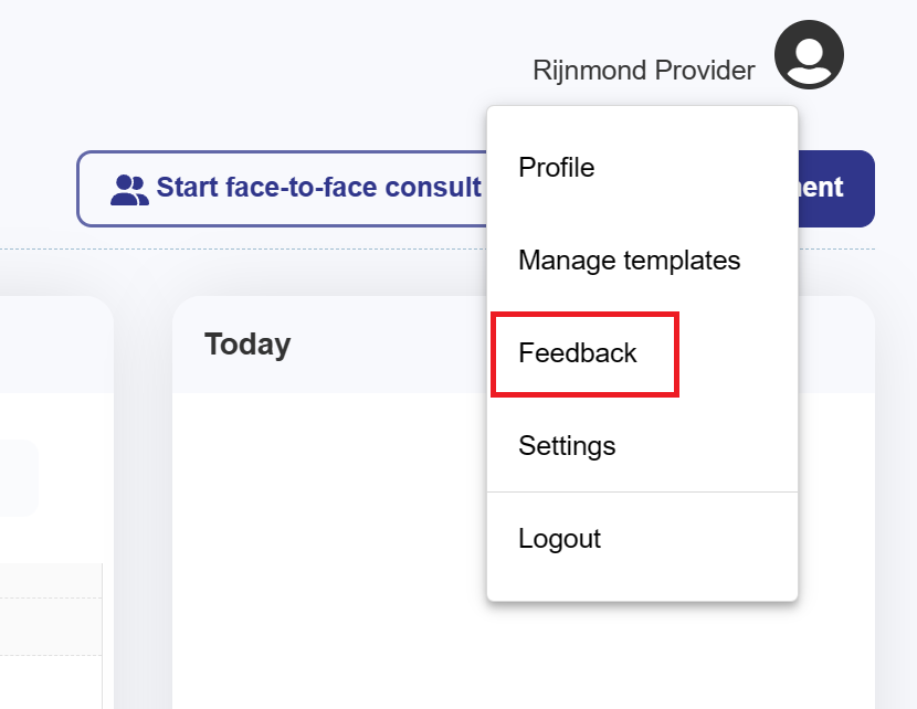 Feedback option