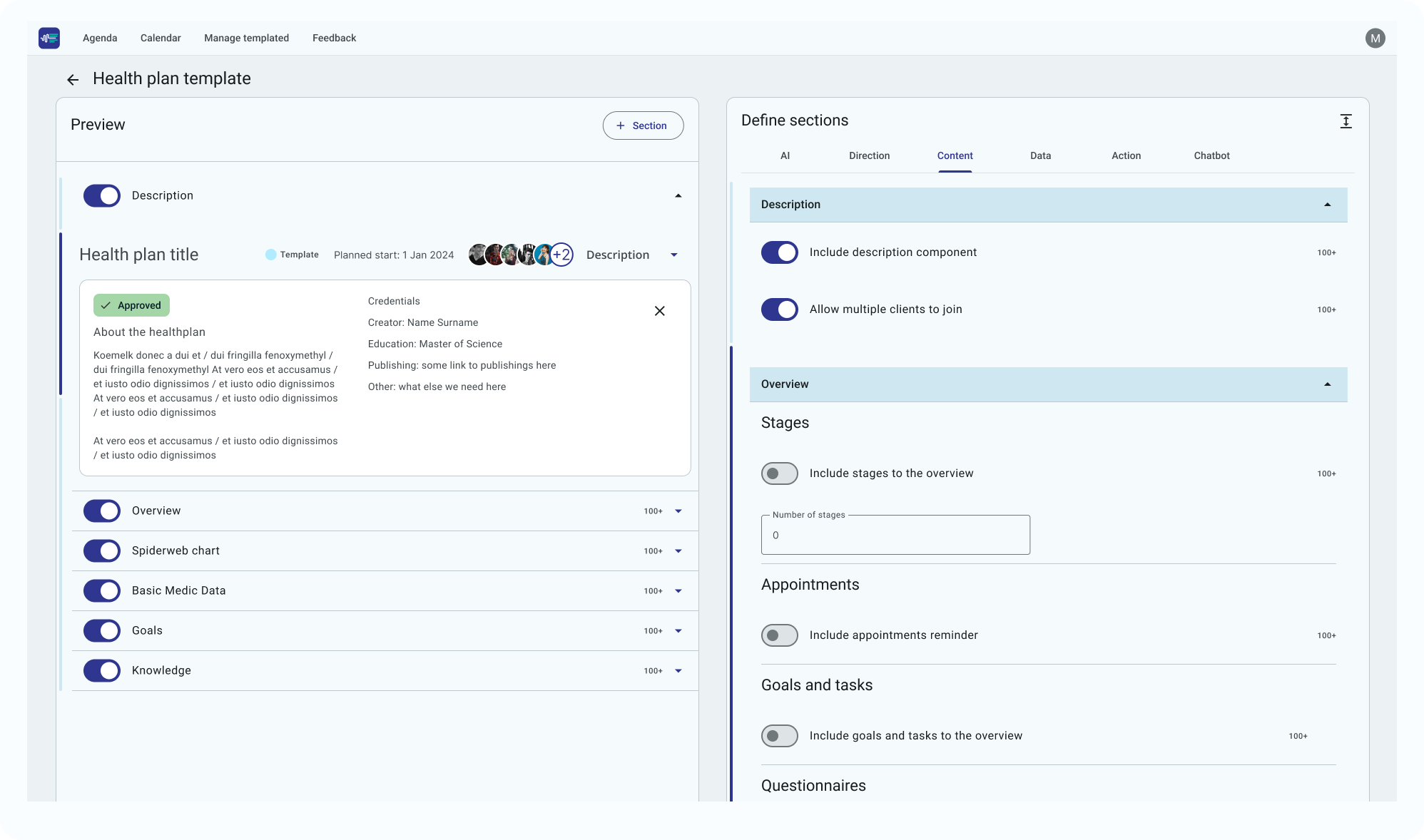 Customizable Templates